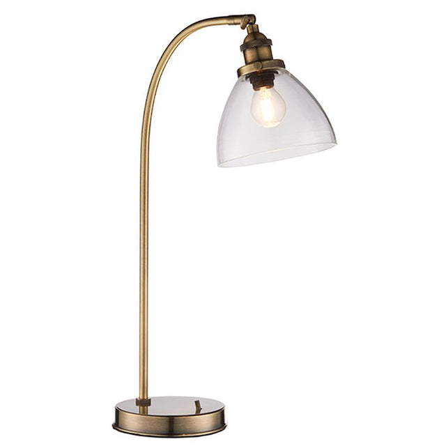 Hansen Task Table Lamp Antique Brass