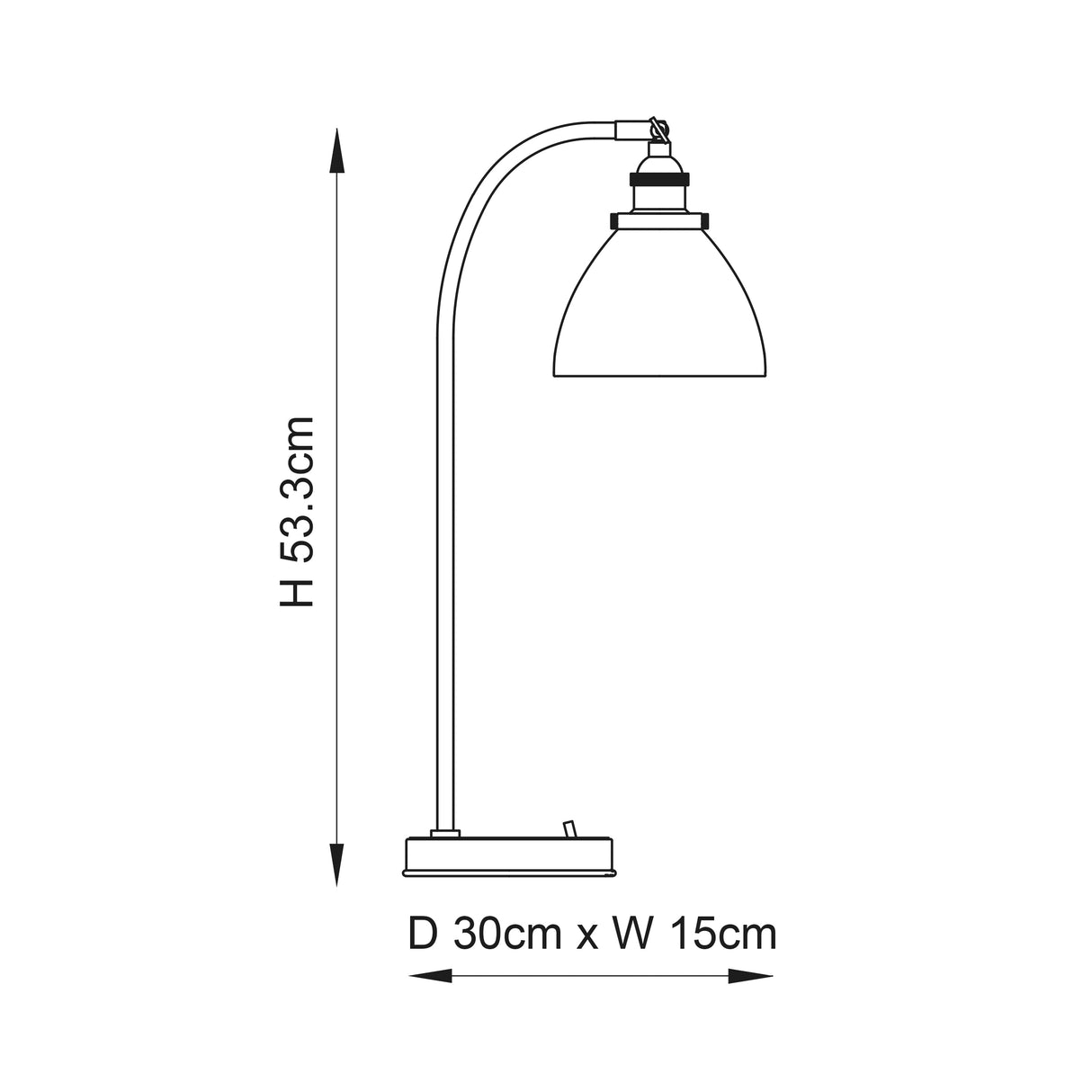 Hansen Task Table Lamp Antique Brass - Comet Lighting