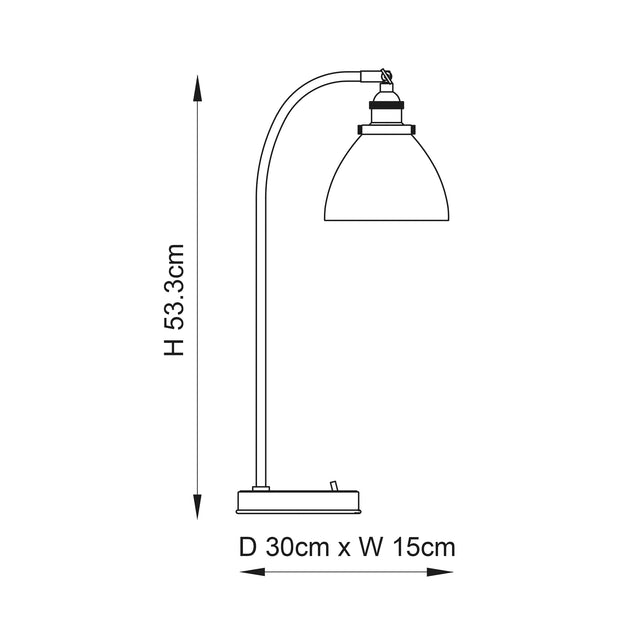 Hansen Task Table Lamp Antique Brass - Comet Lighting