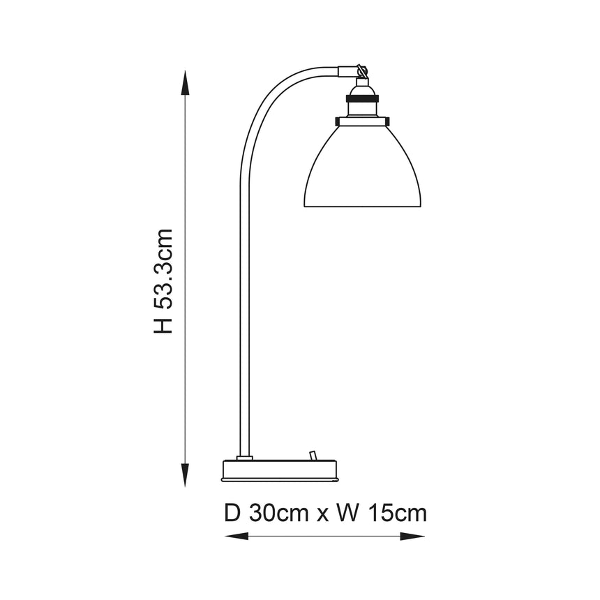 Hansen Task Table Lamp Antique Brass