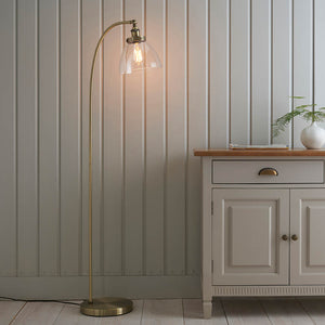 Hansen Task Floor Lamp Antique Brass - Comet Lighting