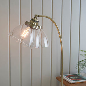 Hansen Task Floor Lamp Antique Brass - Comet Lighting