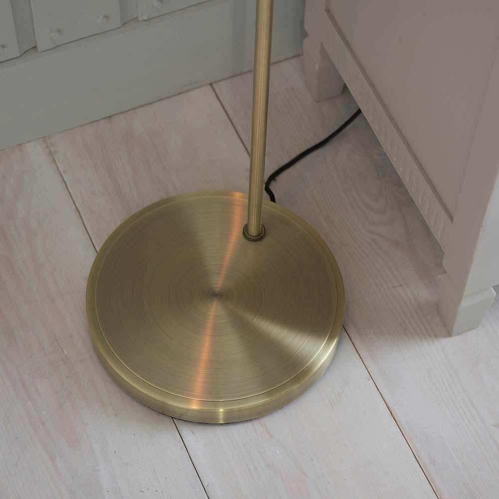 Hansen Task Floor Lamp Antique Brass