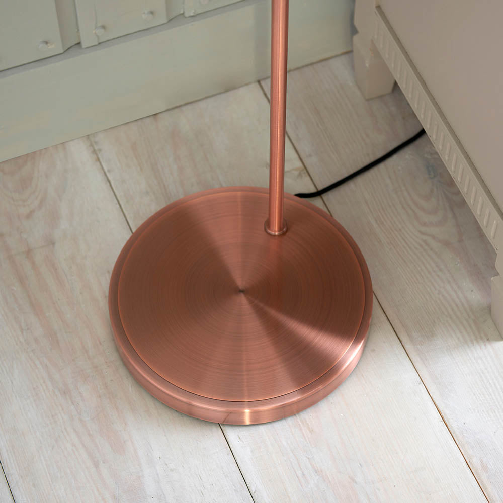 Hansen Task Floor Lamp Aged Copper - Comet Lighting