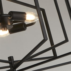 Merrifield 3Lt Large pendant Ceiling Light Black - Comet Lighting