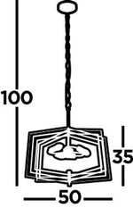 Merrifield 3Lt Large pendant Ceiling Light Black - Comet Lighting