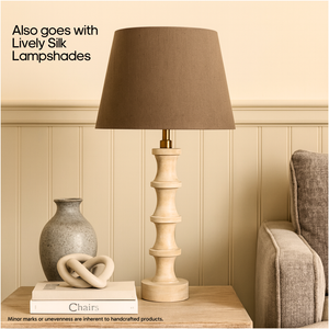 AARTIN NOVA TABLE LAMP IN WOOD WITH WHITEWASH FINISH (BASE ONLY)