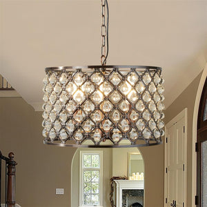 Searchlight 3 Light Drum Pendant Copper Drop Trim - Comet Lighting