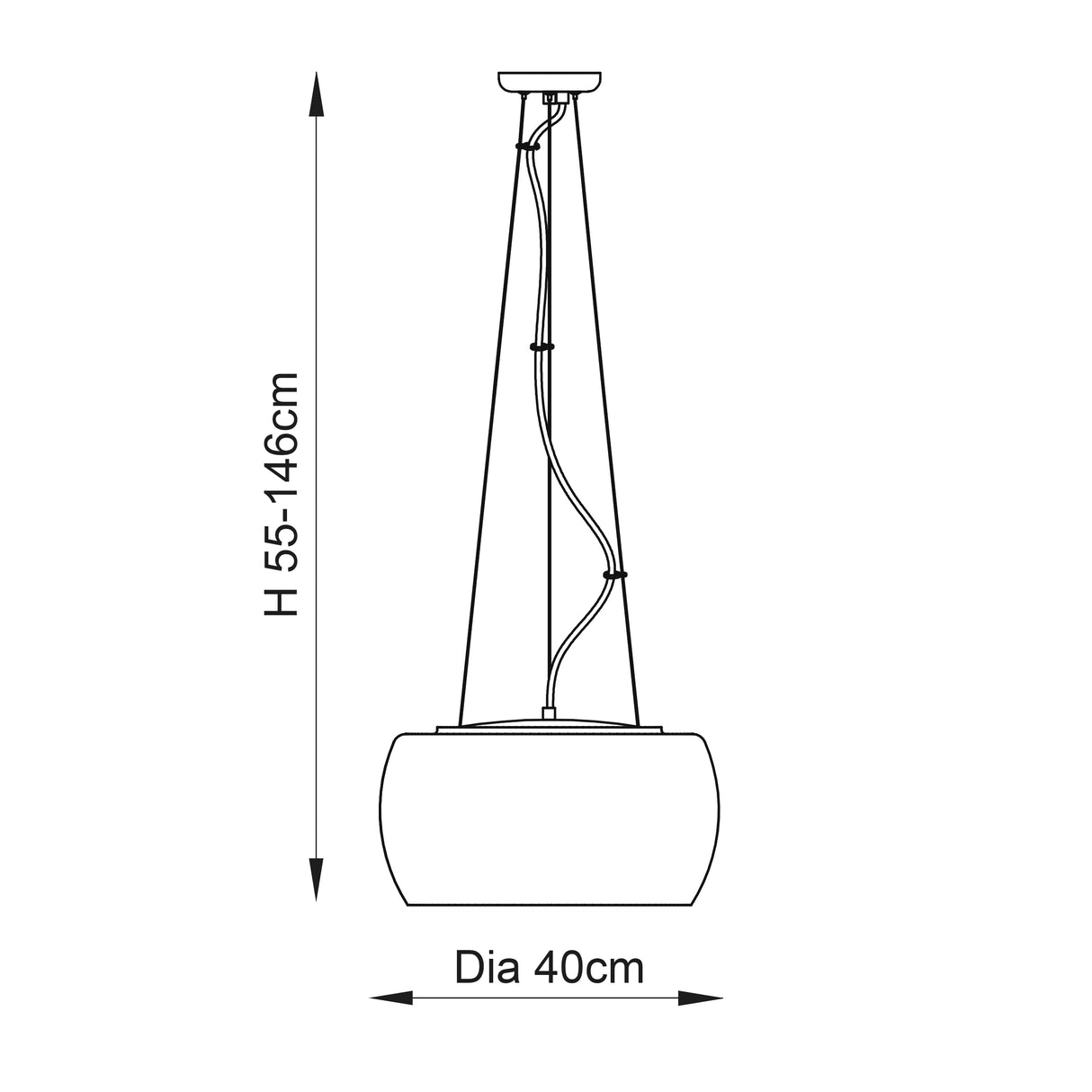 Eclipse 5-Light Pendant Ceiling Light - Comet Lighting