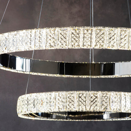 Celeste 2 Ring Pendant Ceiling Light - Comet Lighting