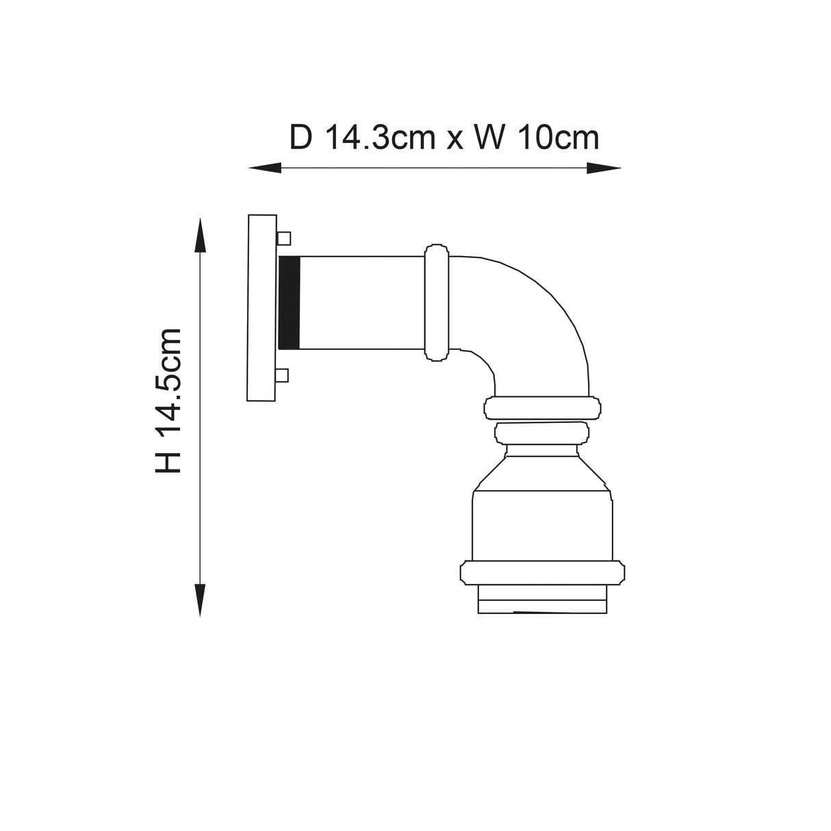 Pipe Wall Light - Comet Lighting