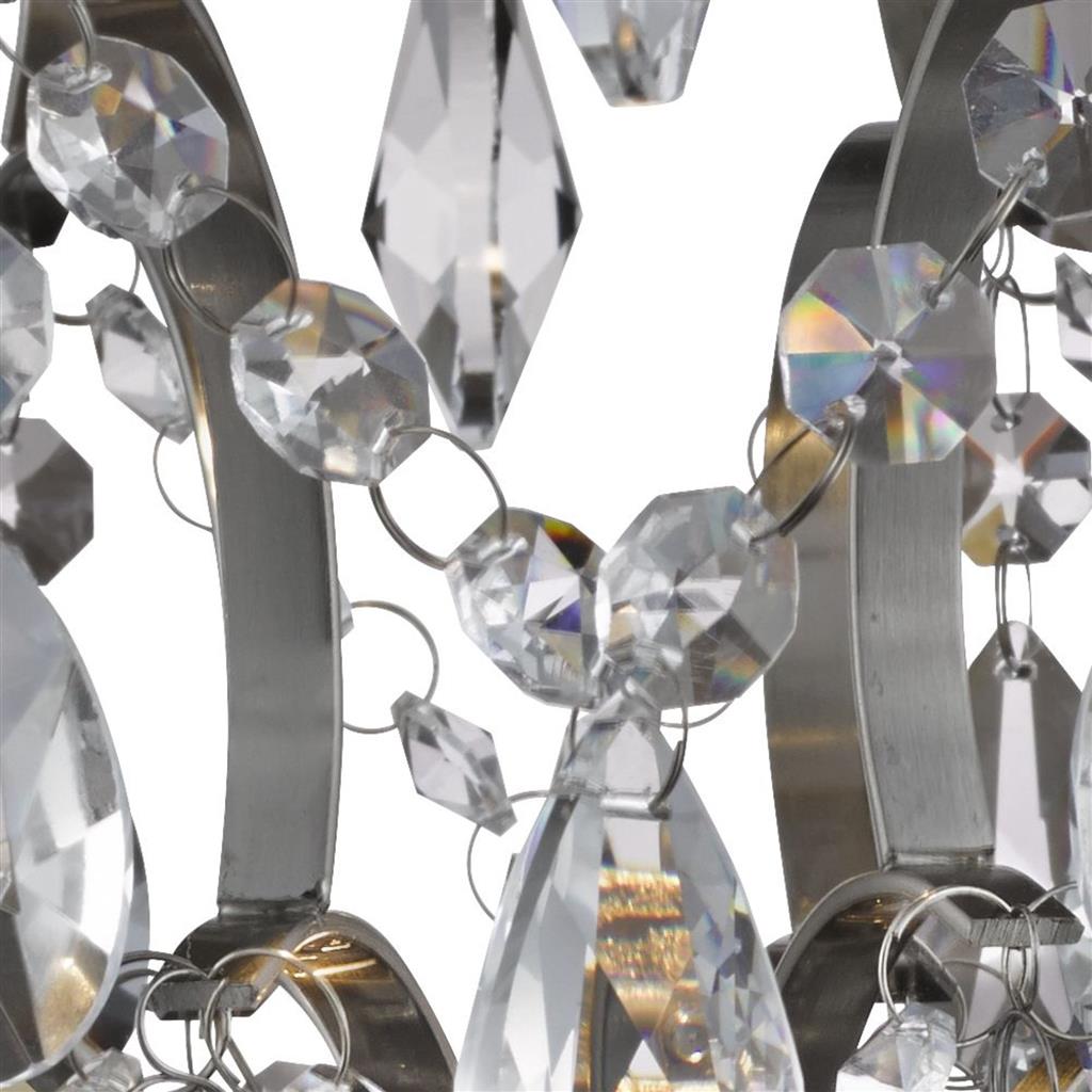 Belle Chandelier  - Chrome Metal & Clear Crystal - Comet Lighting