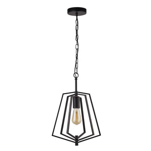 Merrifield 1Lt Pendant Ceiling Light Black - Comet Lighting