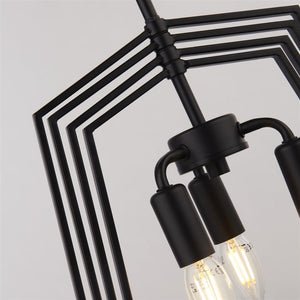 Merrifield 3Lt Small pendant Ceiling Light Black - Comet Lighting
