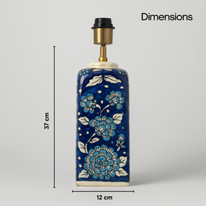 AARTIN MAPLE TABLE LAMP IN CERAMIC WITH BLUE WHITE HAND PAINTED DESIGN (BASE ONLY)