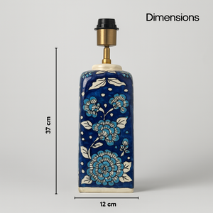 AARTIN MAPLE TABLE LAMP IN CERAMIC WITH BLUE WHITE HAND PAINTED DESIGN (BASE ONLY)