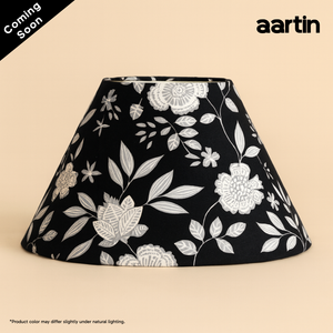 AARTIN 30 CM MIDNIGHT BLOSSOM EMPIRE ROLLED SHADE IN COTTON