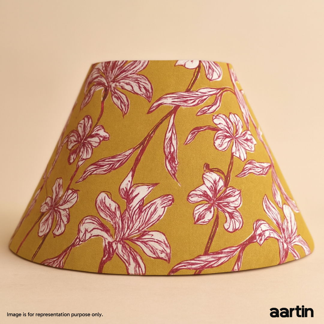 AARTIN 30 CM HONEY PETALS EMPIRE ROLLED LAMPSHADE IN COTTON
