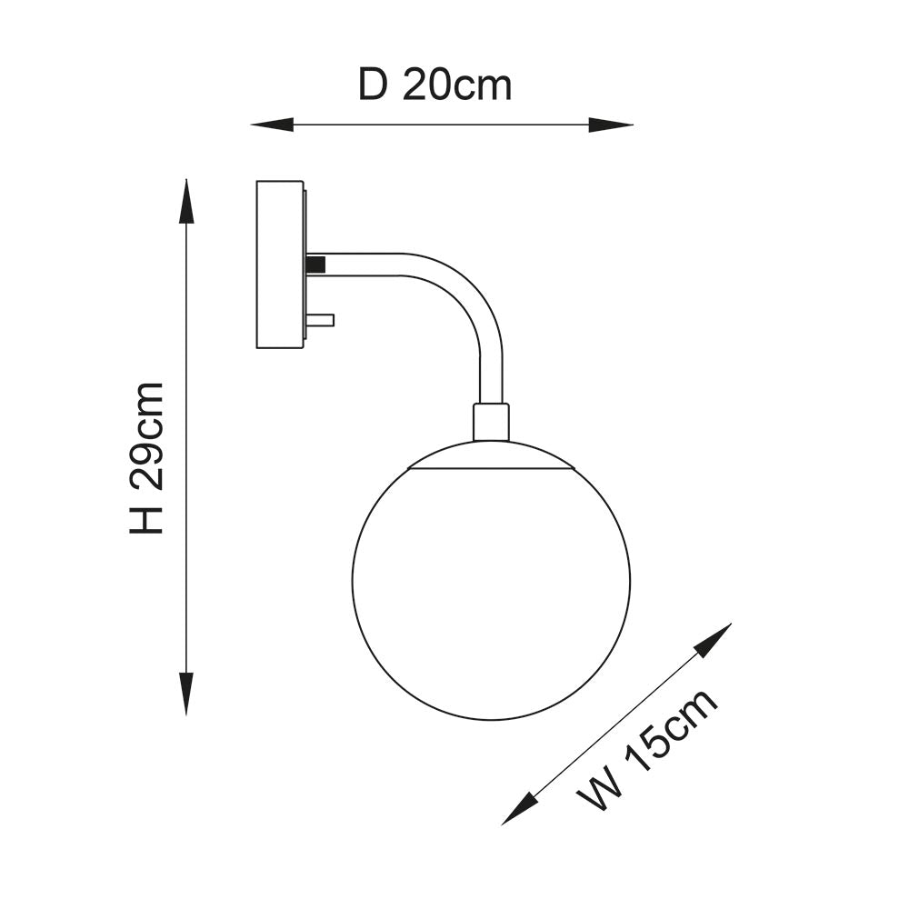 Amur Wall Light Matt Antique Brass Plate & Opal Glass - Comet Lighting