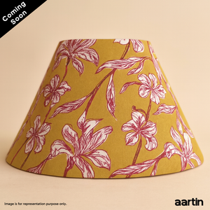 AARTIN 30 CM HONEY PETALS EMPIRE ROLLED LAMPSHADE IN COTTON