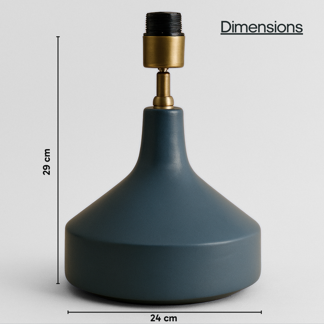 AARTIN FRANKLIN TABLE LAMP IN BLUE UNGLAZED CERAMIC (BASE ONLY)