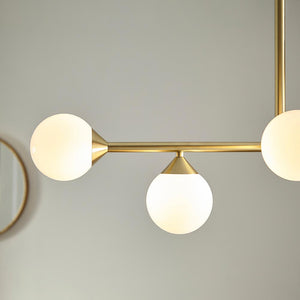 Kemi 5Lt Linear Pendant Brushed Gold
