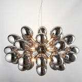 Infinity 8-Light Pendant Ceiling Light Black Chrome - Comet Lighting