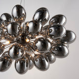 Infinity 8-Light Pendant Ceiling Light Black Chrome - Comet Lighting