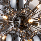 Infinity 8-Light Pendant Ceiling Light Black Chrome - Comet Lighting