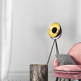 Blink Tripod Floor Lamp - Black Matt Metal & Gold