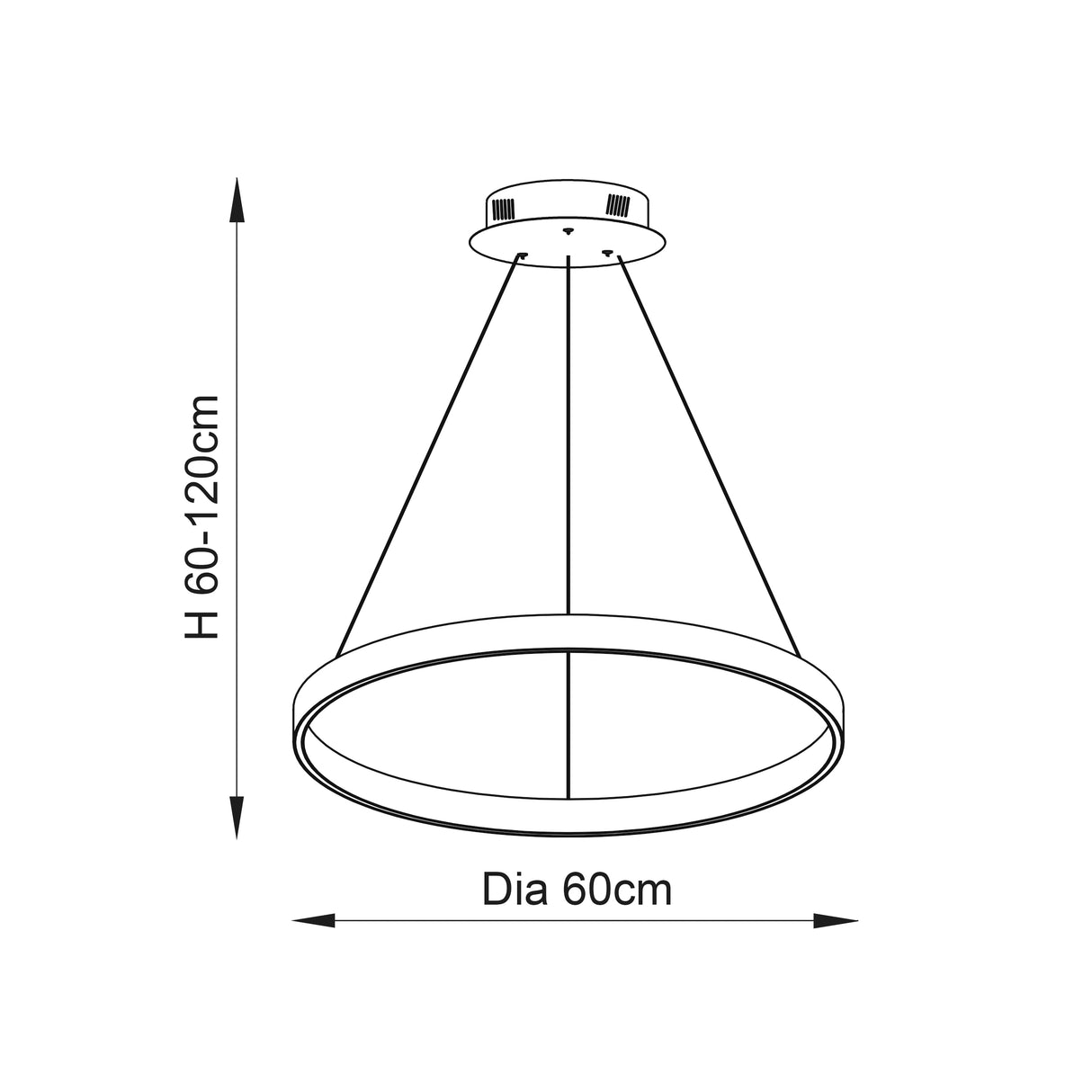 Gen Ring Pendant Ceiling Light Satin Nickel - Comet Lighting