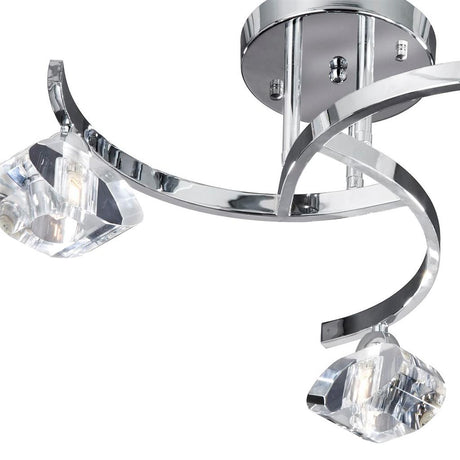 Sculptured Ice II 3Lt Flush - Chrome & Glass