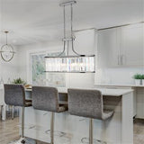 Searchlight Victoria 5Lt Oval Pendant| Chrome With Crystal Glass - Comet Lighting