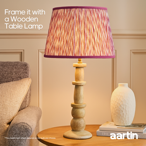 AARTIN 35 CM PINK CHEVRONS STRAIGHT EMPIRE GATHERED LAMPSHADE IN COTTON