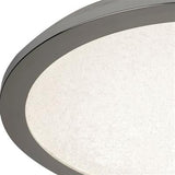 Searchlight LED Flush Ceiling Light| Dia 30cm| Chrome And Crystal Sand| IP44