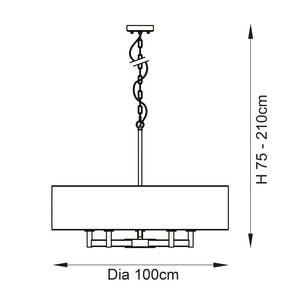 Grande 5 Light Pendant