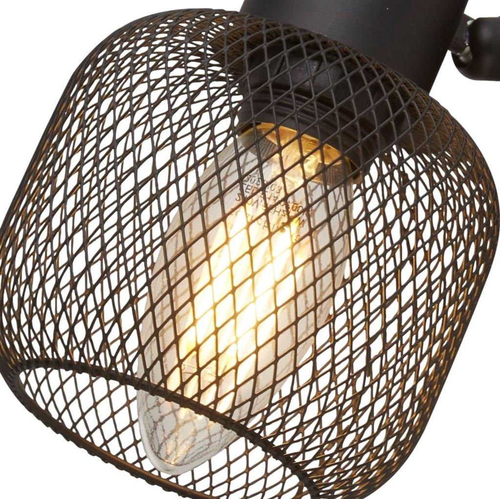 Meshy 4Lt Cage Bar Spotlight - Black Metal - Comet Lighting