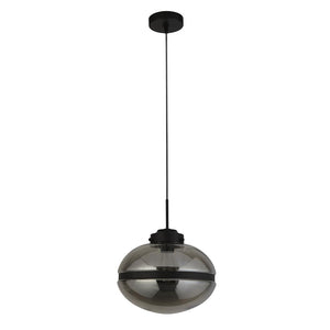 Halsinger 1-Light Pendant Ceiling Light Smoked - Comet Lighting
