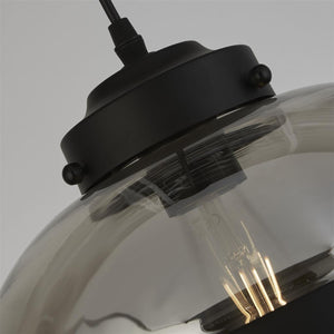 Halsinger 1-Light Pendant Ceiling Light Smoked - Comet Lighting
