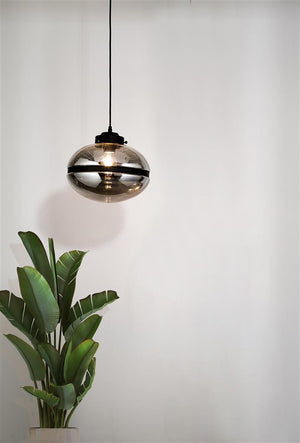 Halsinger 1-Light Pendant Ceiling Light Smoked - Comet Lighting