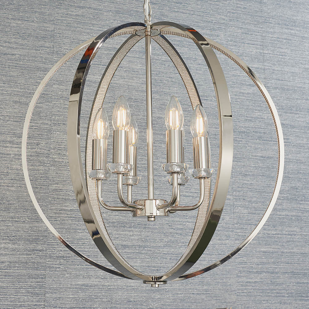 Ritz 6-Light Pendant Ceiling Light - Comet Lighting