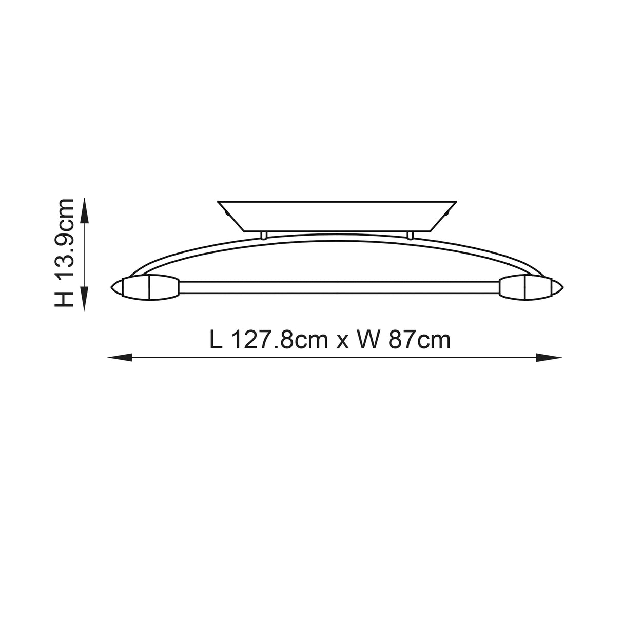 Harper LED 2-Light Flush Ceiling Light Medium - Comet Lighting