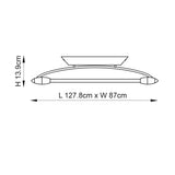 Harper LED 2-Light Flush Ceiling Light Medium - Comet Lighting