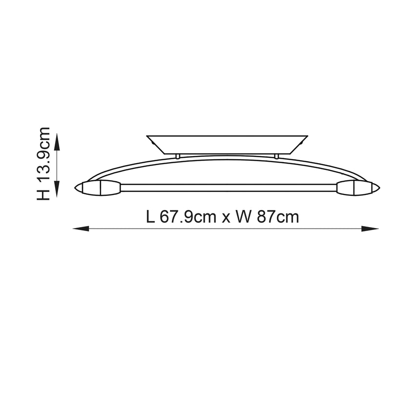 Harper LED 2-Light Flush Ceiling Light Small