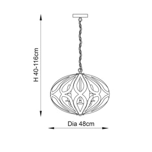 Sirolo 3-Light Pendant Ceiling Light - Comet Lighting