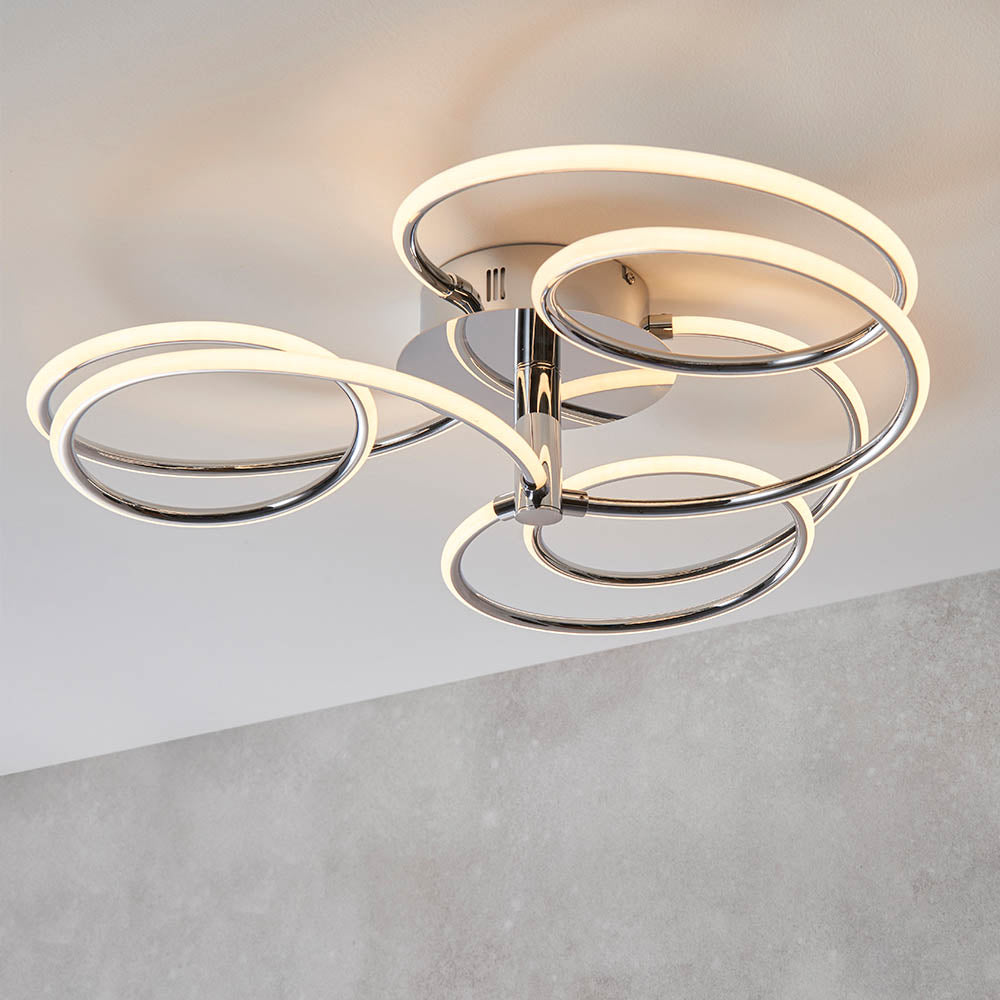 Eterne 3-Light Semi-Flush Ceiling Light - Comet Lighting