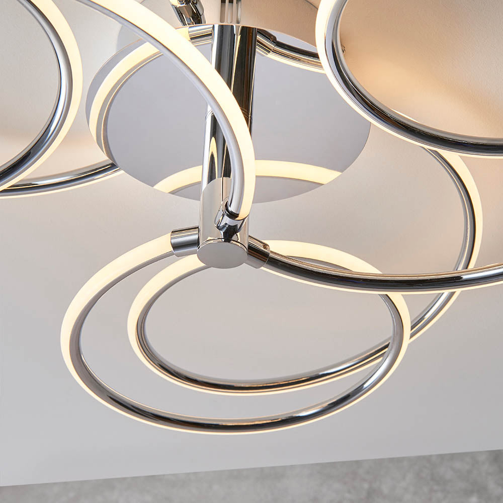 Eterne 3-Light Semi-Flush Ceiling Light - Comet Lighting