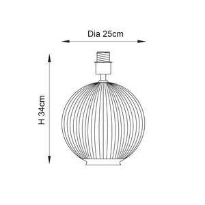 Jemma Table Lamp base only Clear - Comet Lighting