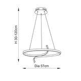 Rafe Pendant Ceiling Light Satin Nickel - Comet Lighting