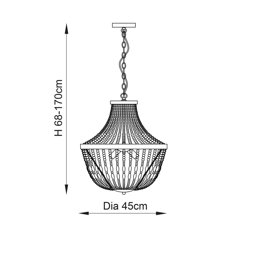 Celine 5-Light Flush Ceiling Light